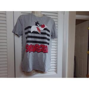 Vintage 90s Looney Tunes Sylvester gray tee shirt M Streetwear Festival Cartoons